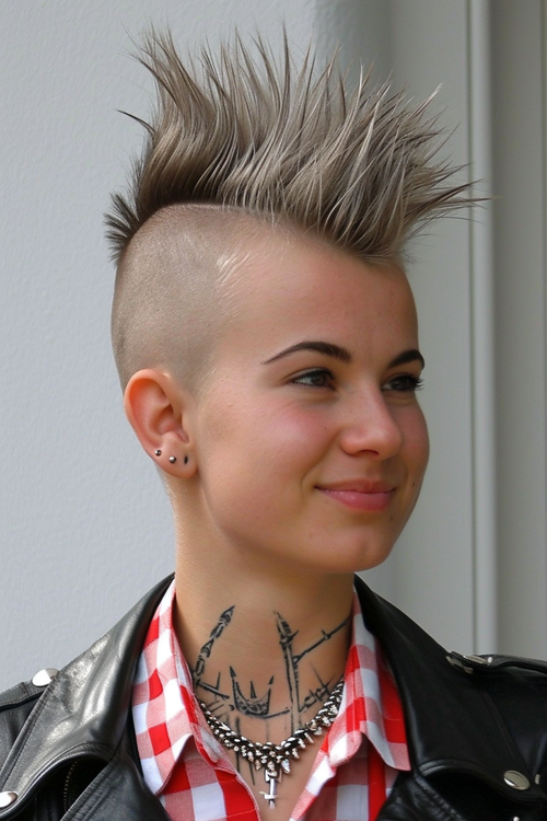 Mohawk für Frauen 35 Ideen für punkige Haarschnitte hairtastic de