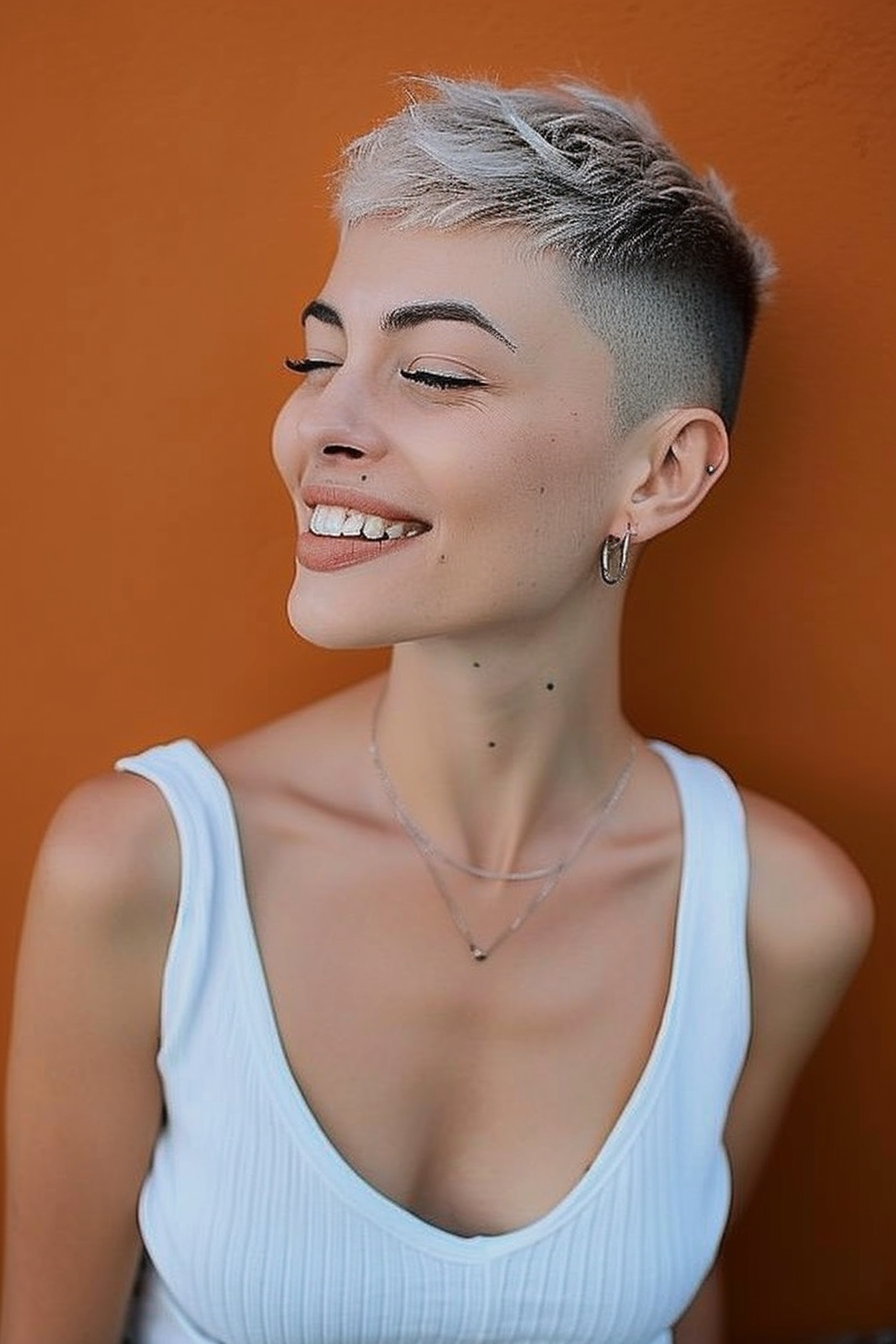 Buzz Cut Frauen Rauswachsen